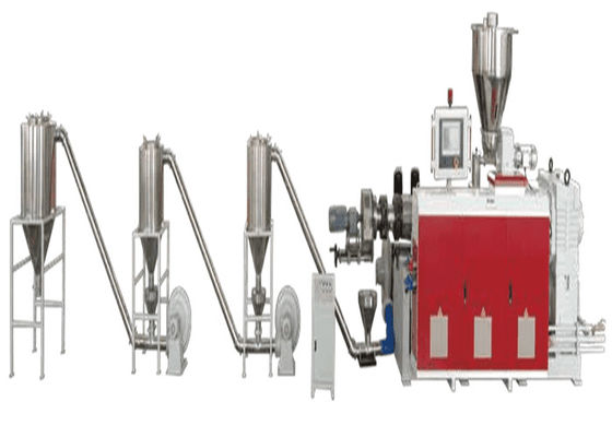 Machine jumelle conique de réutilisation en plastique de rebut de granulatoire de vis de PVC de machine de JWELL contre-