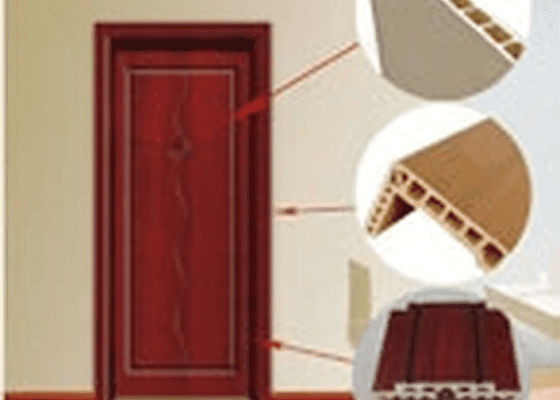 Machine creuse d'extrusion de profil de PVC de Wpc de porte en bois de JWELL