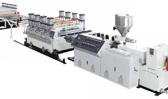 Le PVC de JWELL pelant semi l'extrusion de Co écument panneau de PVC de Wpc faisant la machine