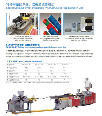 Le double mur horizontal a ridé la machine de tuyau de DWC pour le drainage